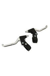 Ручки тормозные пластик+алюминий Silver HX-B08